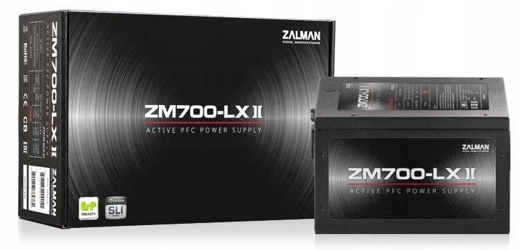 Блок питания 700W Zalman ZM700-LXII (120мм, 24+8pin, 4x6/8pin, 3xMolex, 6xSATA)