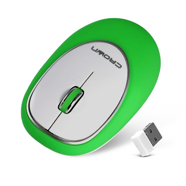 Мышь Crown Micro CMM-931W Green (1000dpi, 3 кнопки, Wireless, силиконовая)