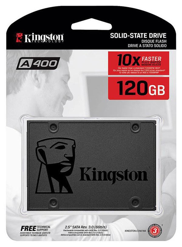 Жесткий диск SSD 120Gb Kingston A400 (SA400S37/120G) (SATA-6Gb, 2.5