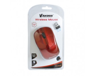 Мышь VAKOSS TM-655UR Wireless Red (1200dpi, 4 кнопки)