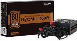 Блок питания 650W Zalman GigaMax (GVII) (ZM650-GVII) (120мм, 24+8pin, 2x6/8pin, 3xMolex, 5xSata, 80+Bronze)