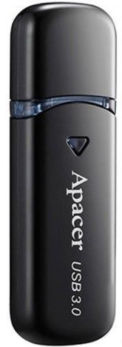 USB flash disk 32Gb Apacer AH355 32Gb (AP32GAH355B-1) Black (с колпачком, пластик, USB 3.0)