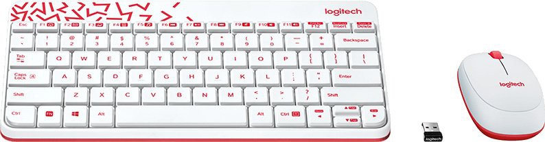 Беспроводной набор клавиатура+ мышь Logitech Wireless Combo MK240 Nano (920-008212) White
