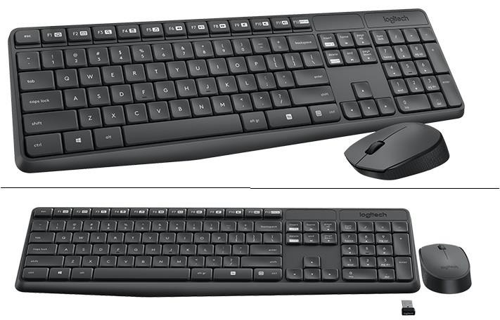 Беспроводной набор клавиатура+ мышь Logitech MK235 Black Wireless (920-007948)
