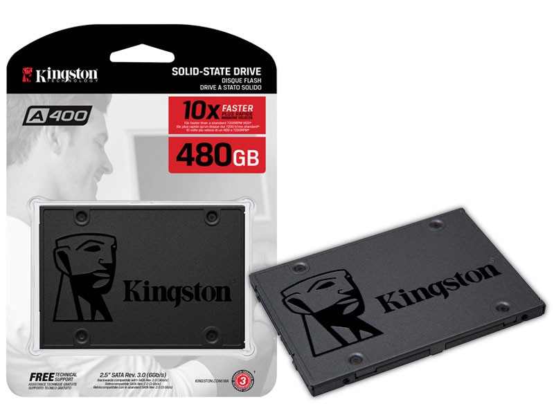 Жесткий диск SSD 480Gb Kingston A400 (SA400S37/480G) (SATA-6Gb/s, 2.5, 500/450Mb/s)