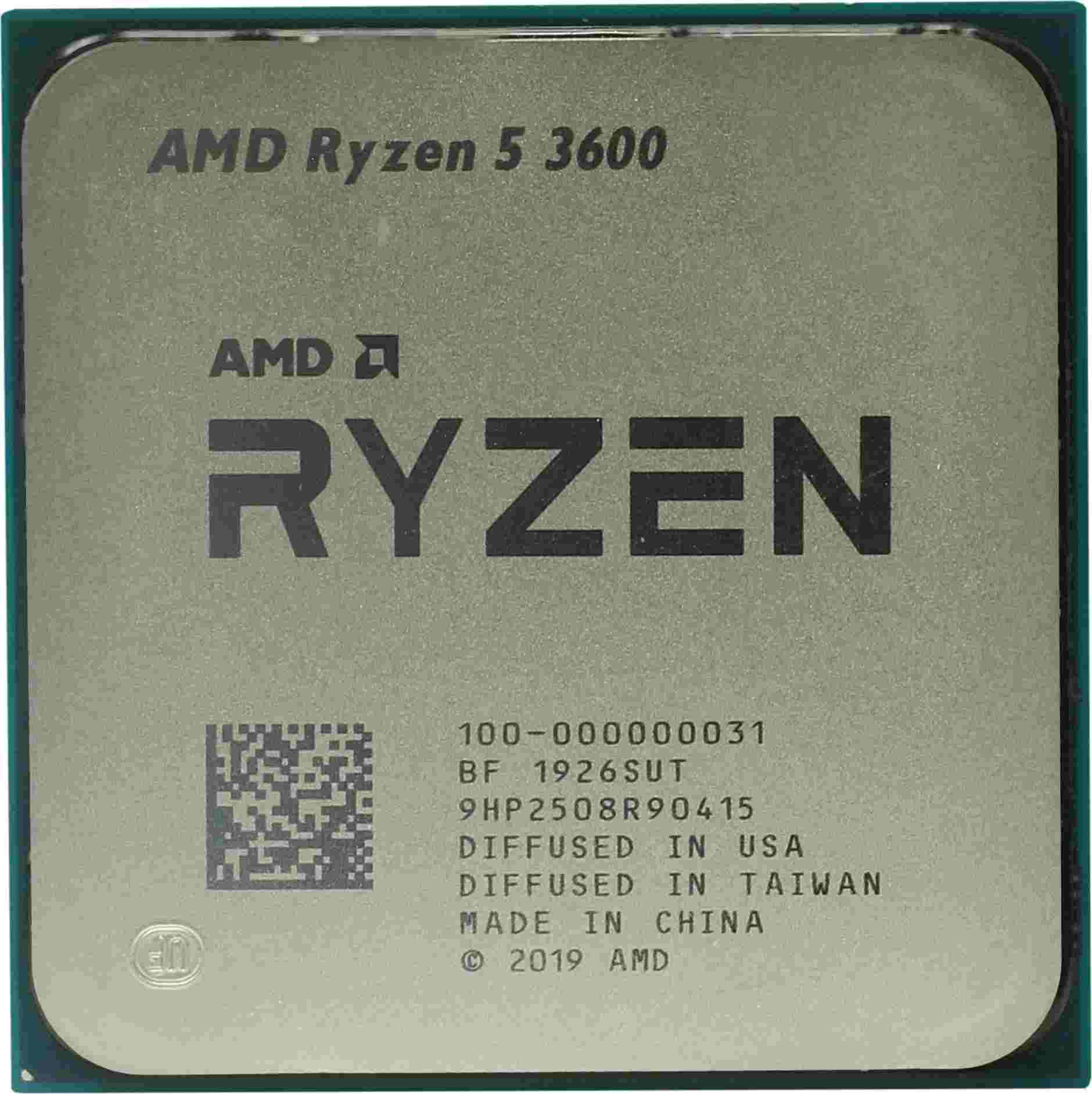 Процессор AMD Ryzen 5 3600 (100-100000031MPK) Multipack 3.6(4.2)GHz, 6 ядер/12 потоков, 32Mb, 65W (Socket AM4)