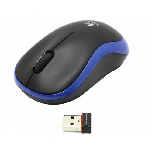 Мышь Wireless Logitech M185 (910-002239) Black/Blue (Беспроводная, 1000dpi, USB)