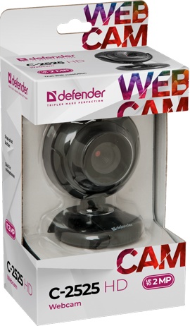 Веб-камера Defender C-2525HD 2МП, кнопка фото