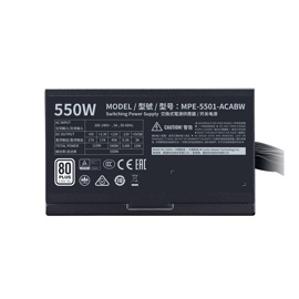 Блок питания 550W Cooler Master MWE 550 White 230V V2 (MPE-5501-ACABW-EU) (120мм, 24+8pin, 2x6/8pin, 3xMolex, 6xSata, 80Plus Standart)