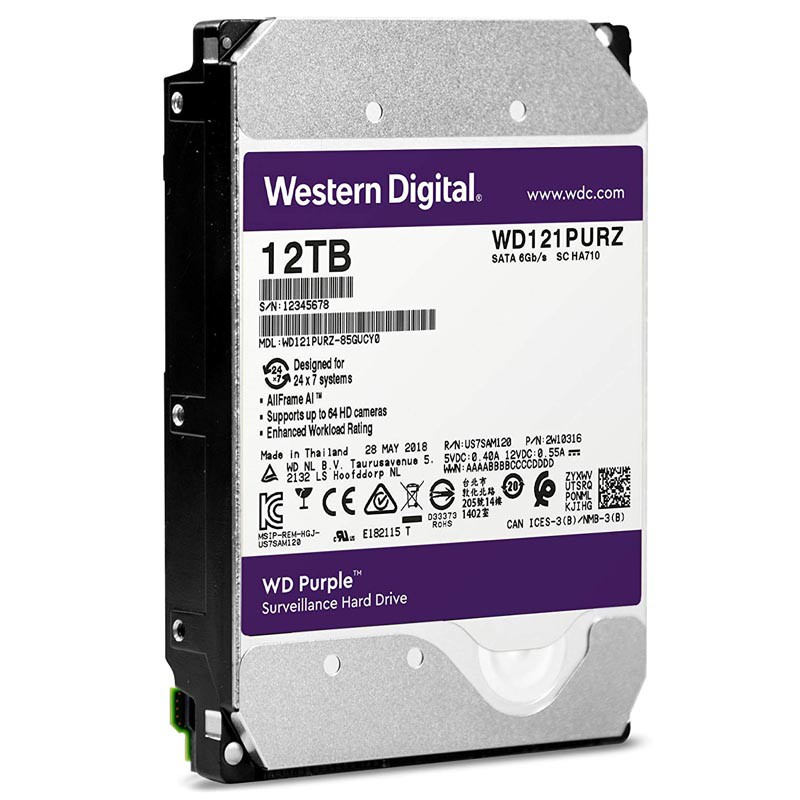 Жесткий диск 12Tb Western Digital Purple (WD121PURZ) (3.5