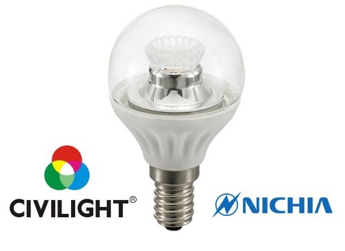 Светодиодная лампа Civilight C37 E14 WP25V4 clear Nicha LED 4W Warm White
