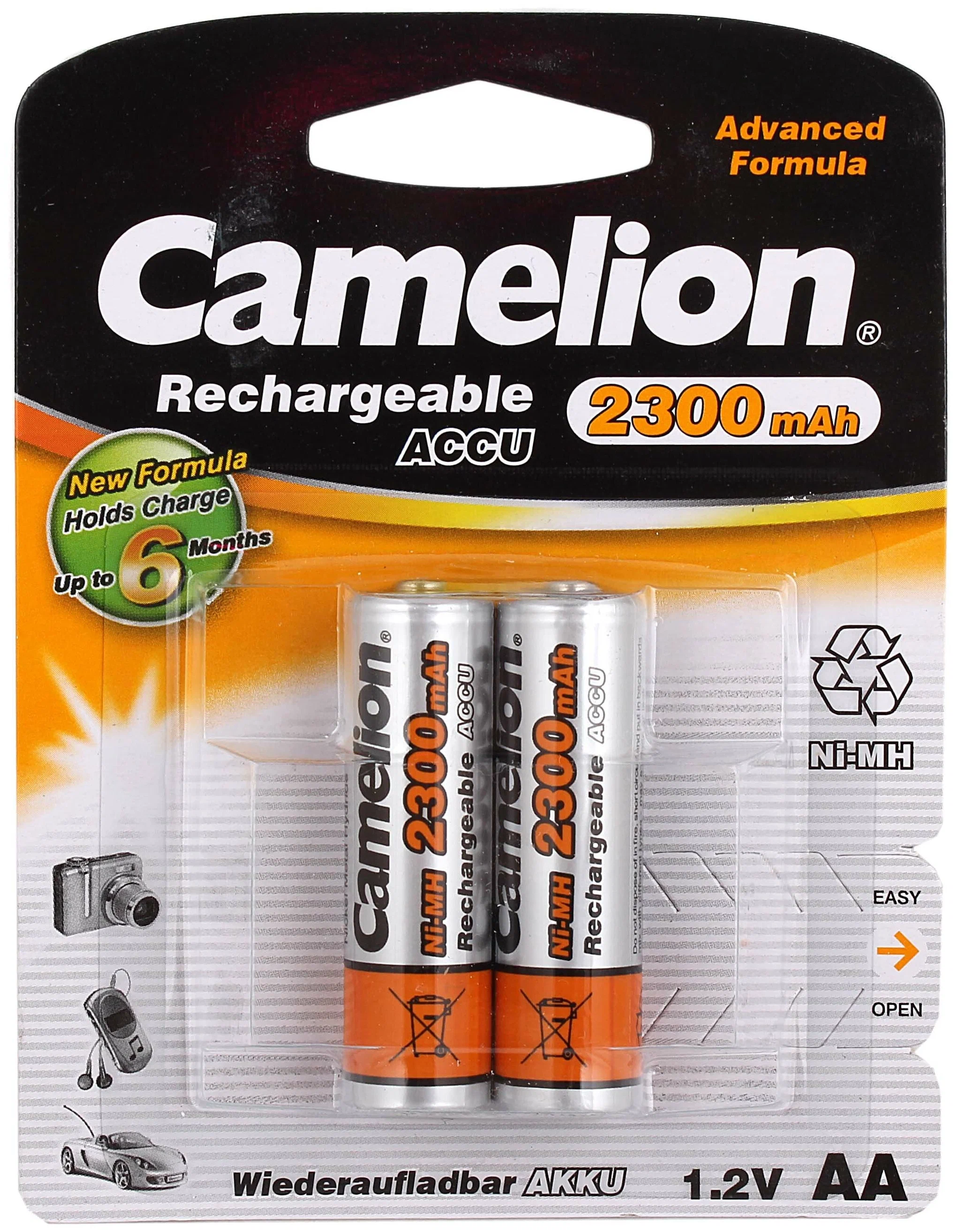 Аккумулятор Camelion HR6 2300mAh AA Ni-MH (2шт)