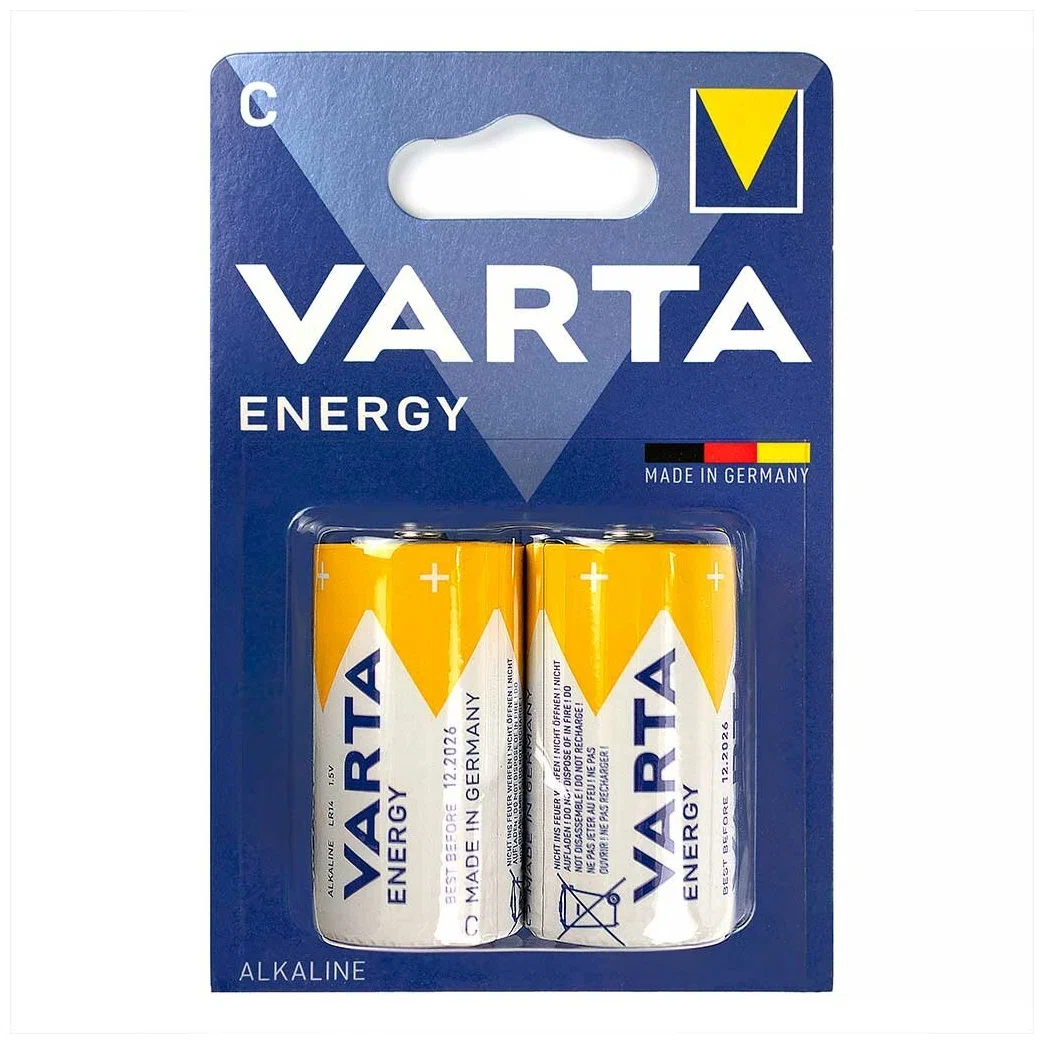 Батарейка Varta LR14 /4114 Alkaline /Energy C / блистер 2шт