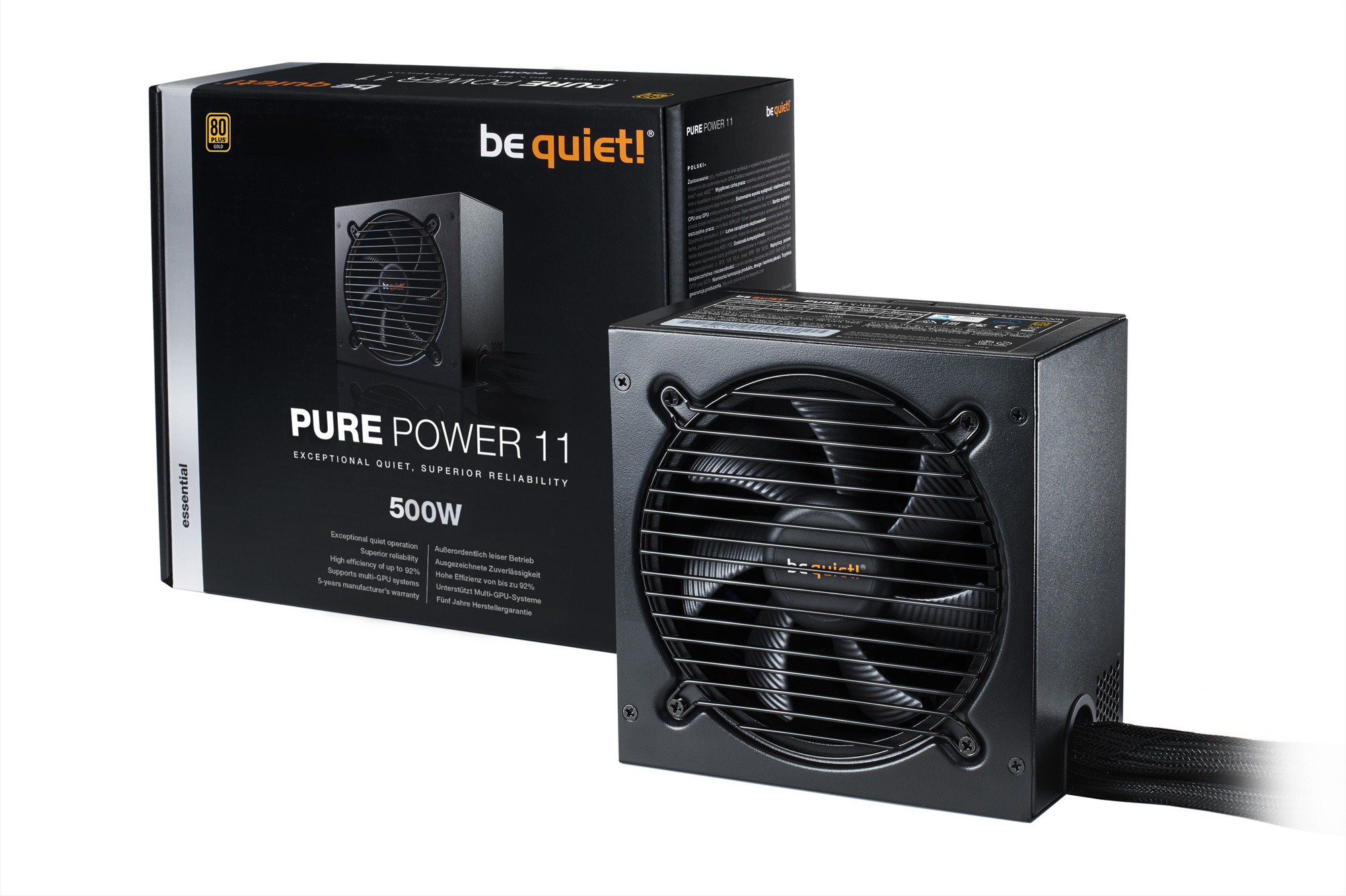 Блок питания 500W be quiet! Pure Power 11 (BN293) (120мм, 24+8pin, 2x6/8pin, 3xMolex, 6xSATA, 80+ Gold)