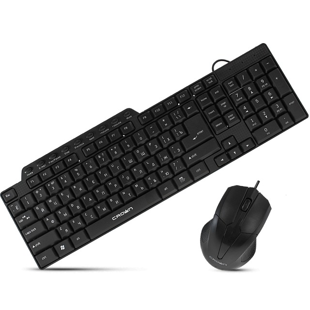Клавиатура+ мышь Crown Micro CMMK-520B Black