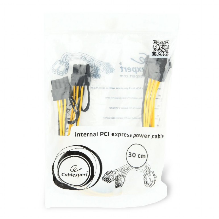Кабель Cablexpert CC-PSU-85 (PCI-Ex 8-pin to 2xPCIe 6+2pin splitter cable 0.3m)