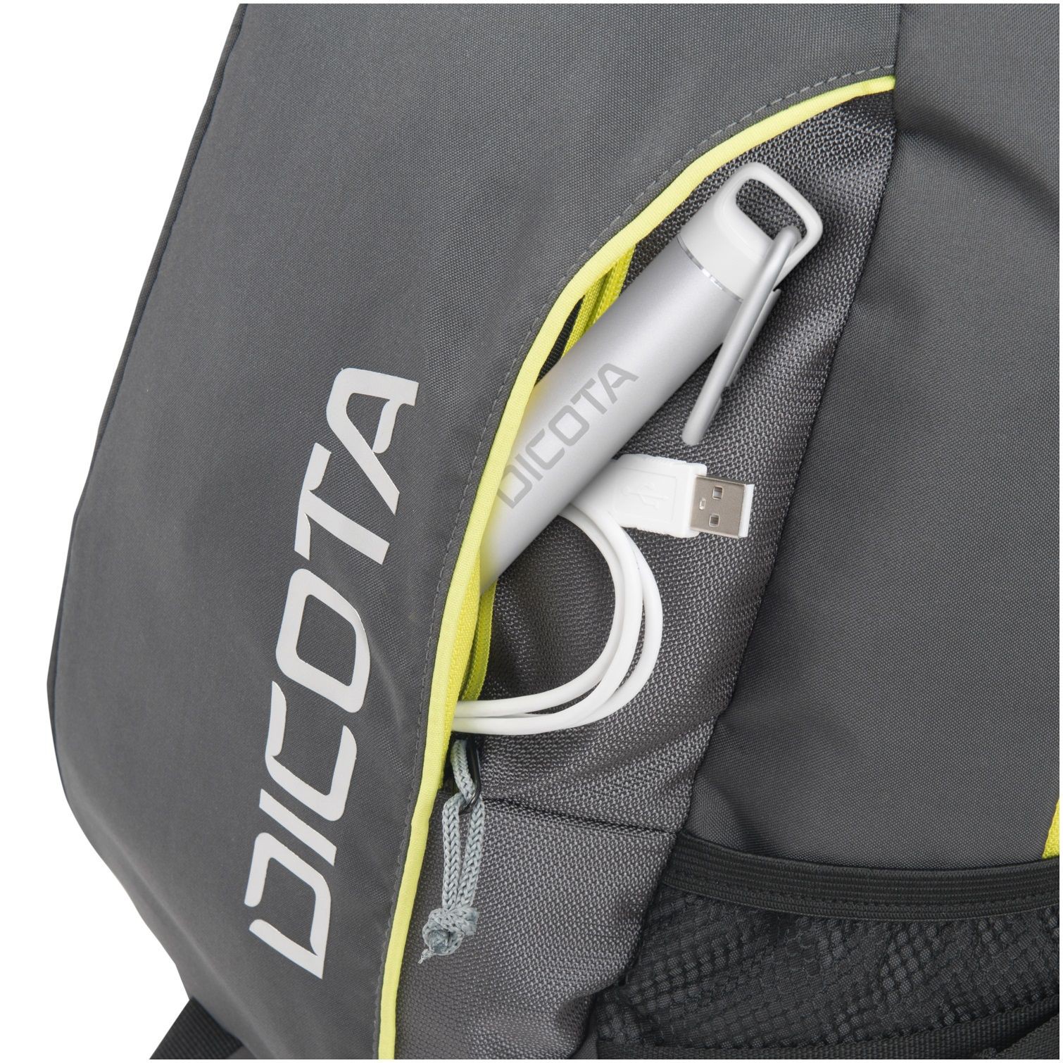 Рюкзак для ноутбука Dicota Power Kit Premium (w/Power bank 2600) Grey (D31121)