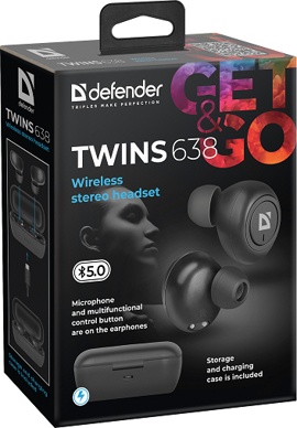 Наушники Defender Twins 638 (63638)