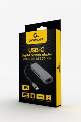 Разветвитель USB Cablexpert A-CMU3-LAN-01
