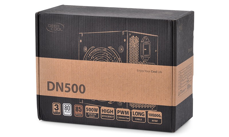 Блок питания 500W Deepcool DN500 (120mm, 24+8pin, 2x6/8pin, 3xMolex, 5xSATA, aPFC)