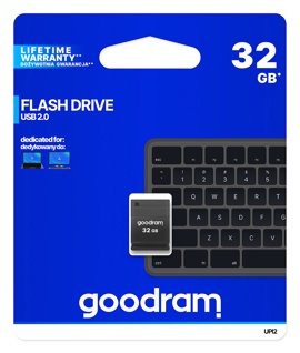 USB flash disk 32Gb Goodram UPI2 32Gb (UPI2-0320K0R11) (с колпачком, пластик, USB 2.0)