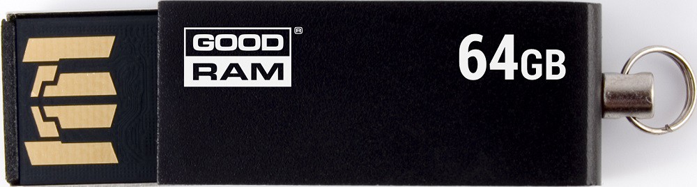 USB flash disk 64Gb Goodram UCU2 64Gb (UCU2-0640K0R11) Black (раскладной корпус, металл, USB 2.0)