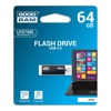 USB flash disk 64Gb Goodram UCU2 64Gb (UCU2-0640K0R11) Black (раскладной корпус, металл, USB 2.0)