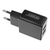 Зарядное устройство GINZZU GA-3312UB Черный 5В/3.1A, 2xUSB + кабель microUSB, для мобильных устройств