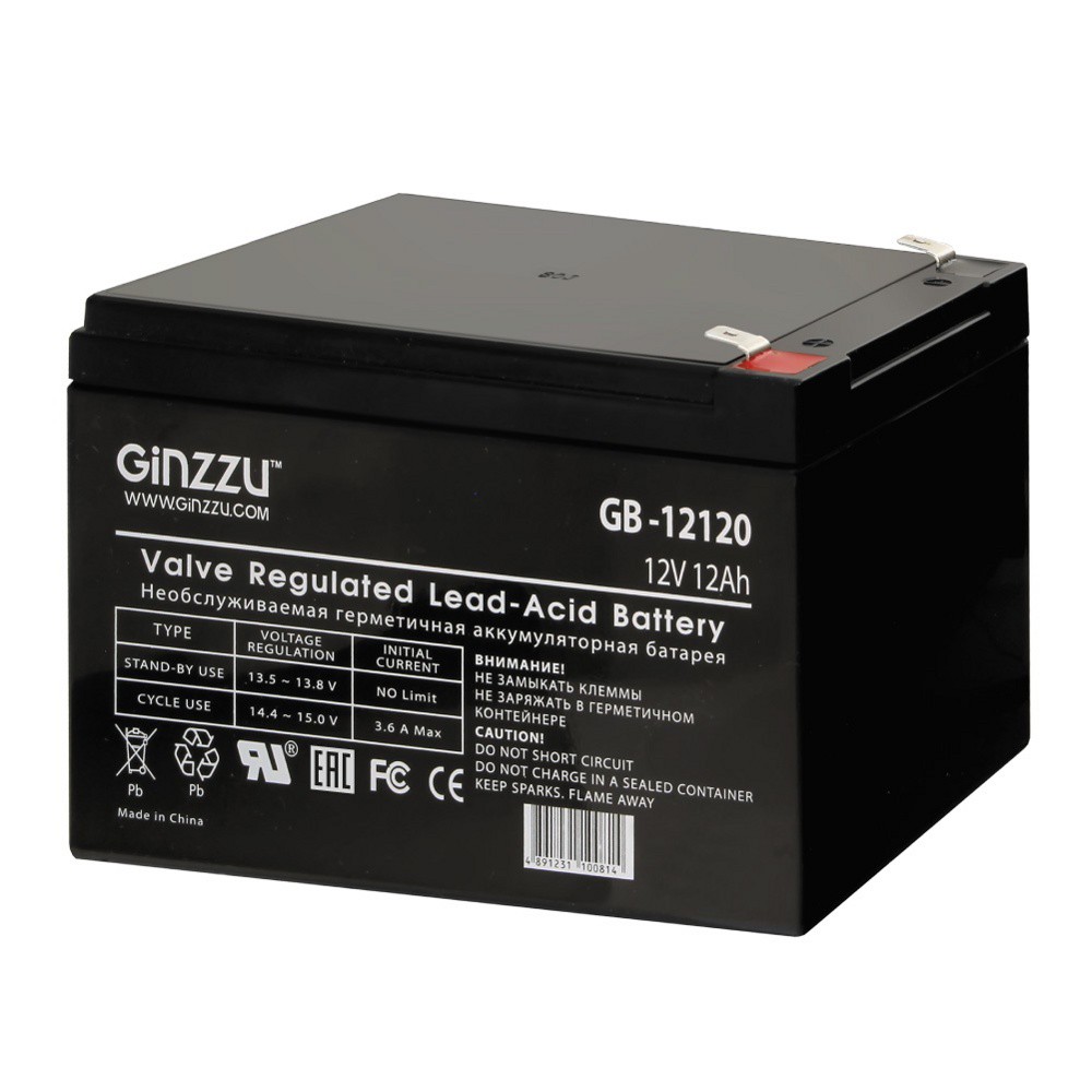 Аккумулятор для ибп GINZZU GB-12120 12V 12Ah
