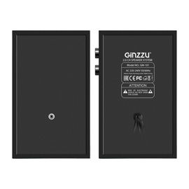 Колонки GINZZU GM-101 (2.0, 12Вт, дерево (МДФ), Аудио выход)