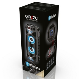 Колонки GINZZU GM-209 BLUETOOTH, 2x25W, Midi RGB/BT/USB/TF/FM/ДУ