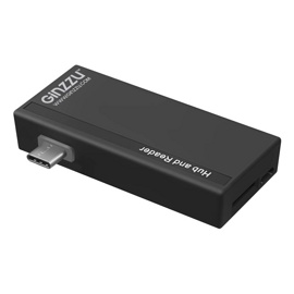 Картридер GINZZU GR-562UB (Внешний, TYPE C/SD/microSD+USB3.0/2.0 хаб)