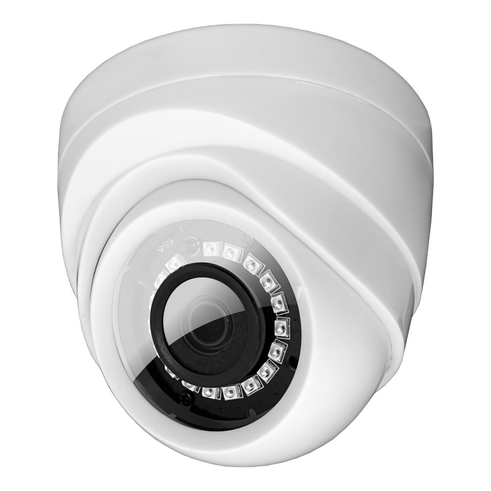 Камера видеонаблюдения Ginzzu HAD-1032O (AHD 1.0Mp OV9732, 3.6mm, купольная, IR 20м, пластик)