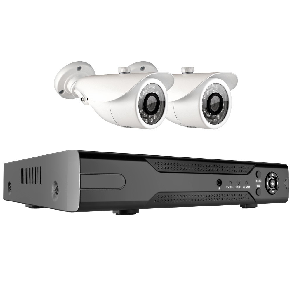Комплект видеонаблюдения GINZZU HK-422D (регистратор + 2 цилиндрических камеры)