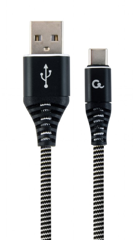 Кабель Cablexpert CC-USB2B-AMCM-1M-BW 1m Black/White