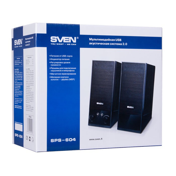  Sven SPS-604 Black 2.0 (2x2W)