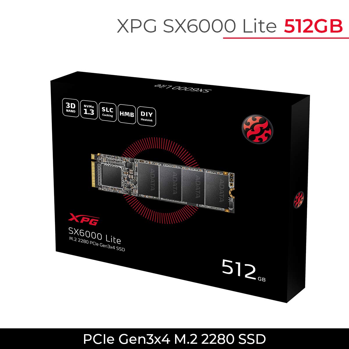 Жесткий диск SSD 512Gb A-Data XPG SX6000 Lite (ASX6000LNP-512GT-C)