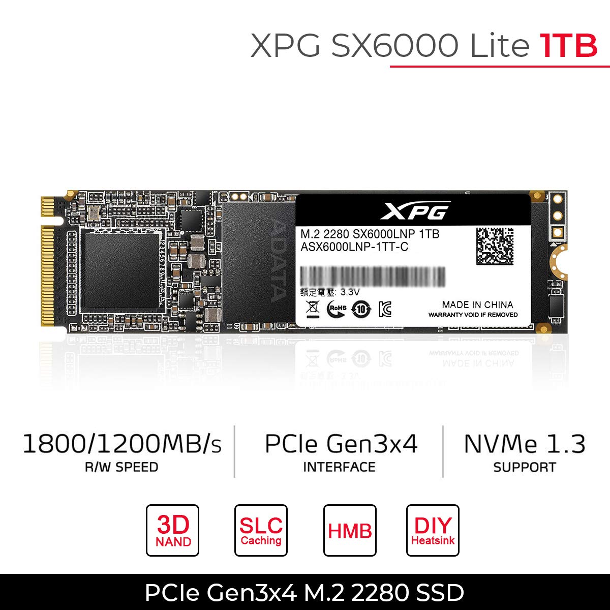  SSD 1Tb A-Data XPG SX6000 Lite (ASX6000LNP-1TT-C)