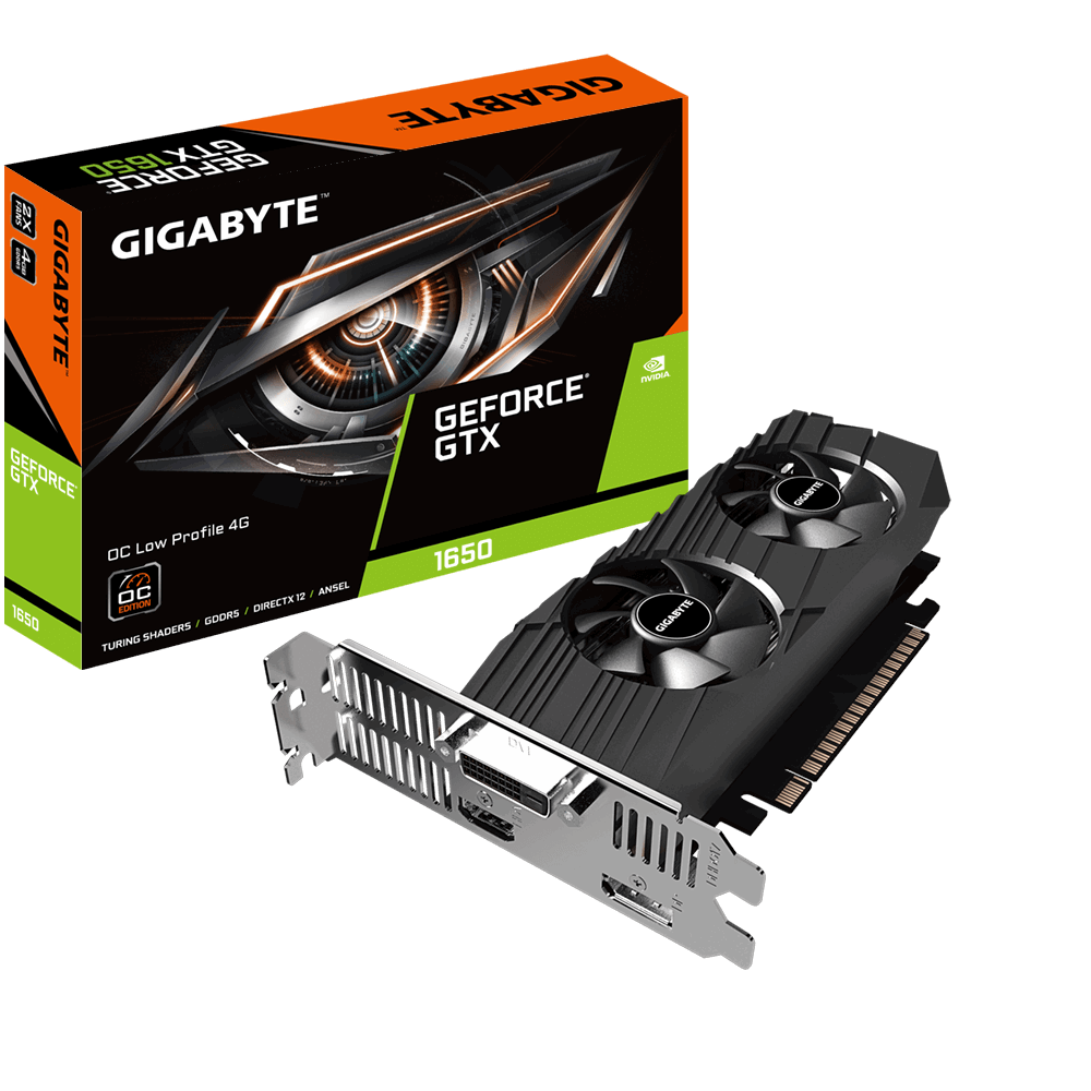  1650 Gigabyte GV-N1650OC-4GL OC Low Profile 4Gb GDDR5 128bit 1665(1695)/8000MHz