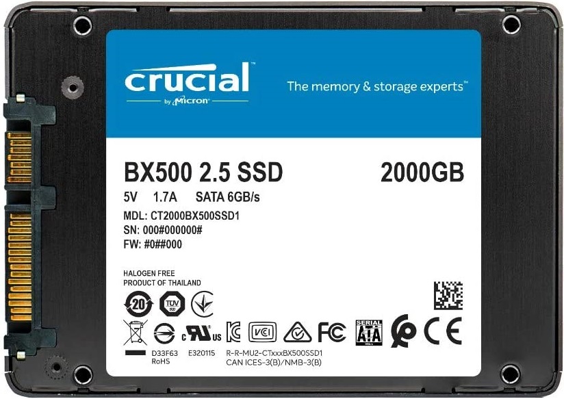   SSD 2TB BX500 Crucial CT2000BX500SSD1 2.5