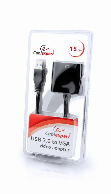 Переходник Cablexpert AB-U3M-VGAF-01 (USB3.0 -> VGA Full HD) 15 см