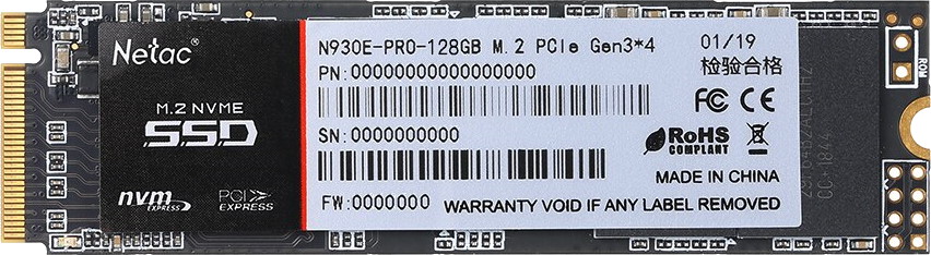 Жесткий диск SSD 128Gb Netac N930E PRO (NT01N930E-128G-E4X)