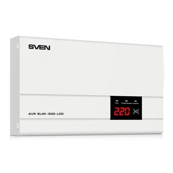   500VA SVEN AVR SLIM-500 LCD (500VA/400W, 1 )