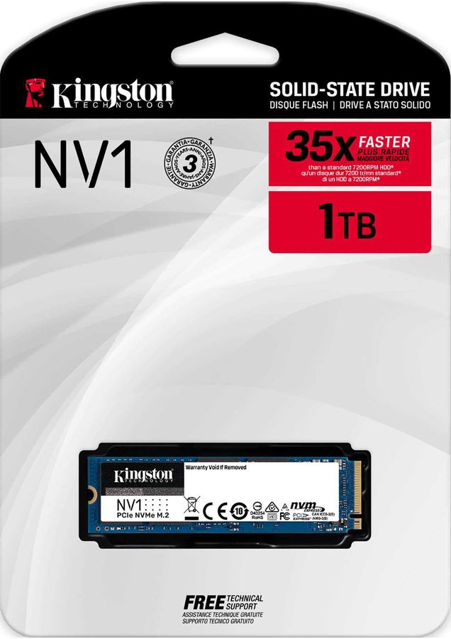 Жесткий диск SSD 1Tb Kingston NV1 (SNVS/1000G)