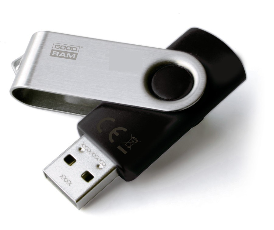 USB flash disk 16Gb Goodram UTS2 Black 16Gb (UTS2-0160K0R11) (раскладной корпус, пластик)