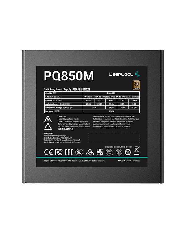   850W Deepcool PQ850M (R-PQ850M-FA0B-EU)