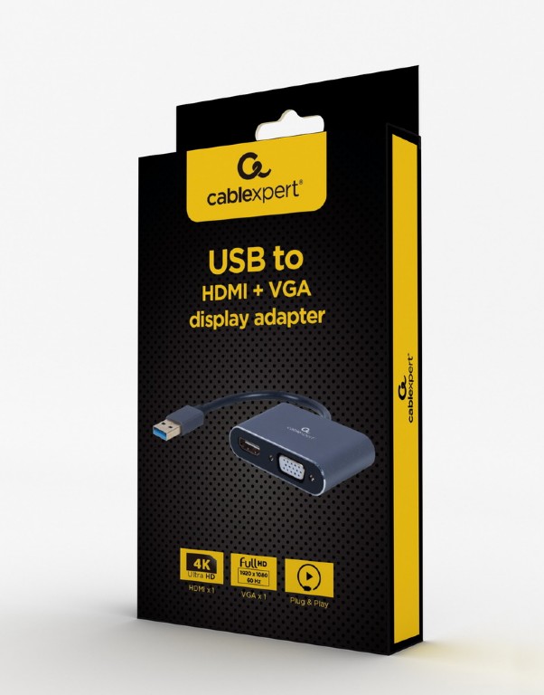 Преобразователь сигнала Cablexpert A-USB3-HDMIVGA-01