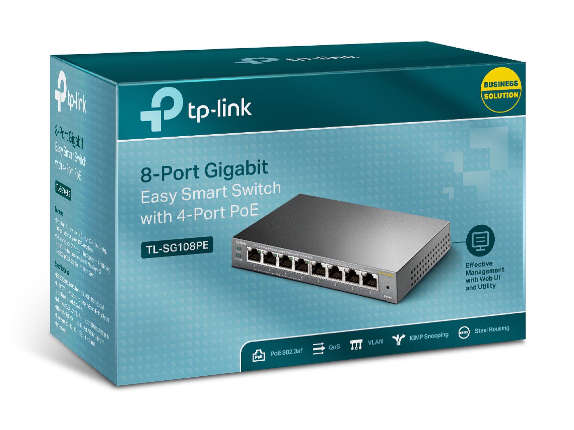  TP-Link TL-SG108PE (8x GLAN PoE, EasySmart)