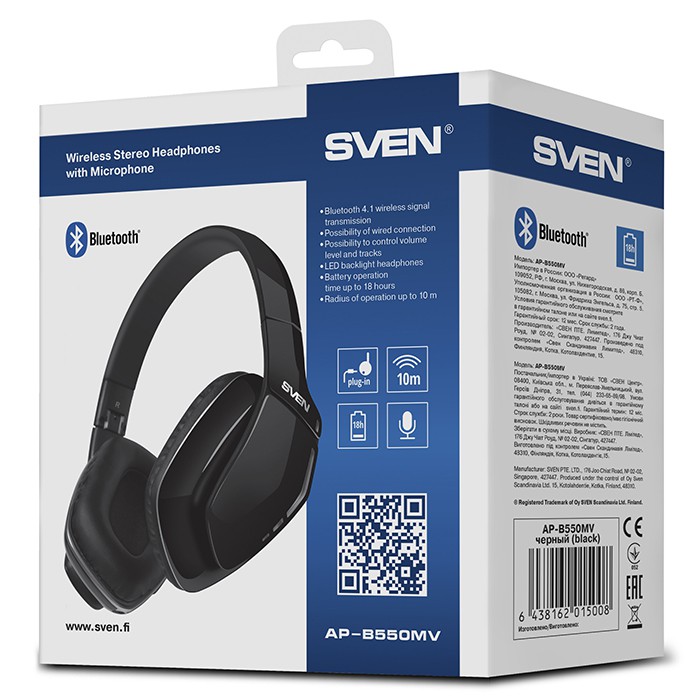  Sven AP-B550MV Black (, , , Bluetooth, 20-20000 , 32 )