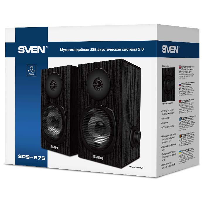  Sven SPS-575 Black (2.0, 2x3W, USB)